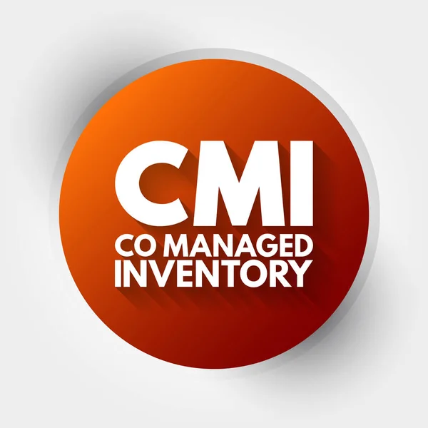Cmi Managed Inventory Acroniem Achtergrond Bedrijfsconcept — Stockvector