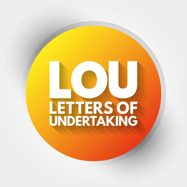 Lou Cartas Compromiso Acrónimo Fondo Concepto Negocio — Archivo Imágenes Vectoriales