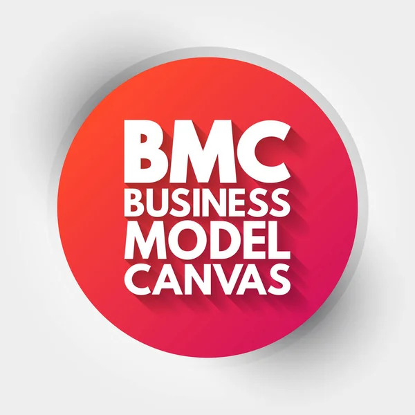 Bmc Acrónimo Inglés Business Model Canvas Business Concept Background — Vector de stock