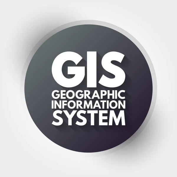 Gis Akronim Systemu Informacji Geograficznej Kontekst Koncepcyjny — Wektor stockowy