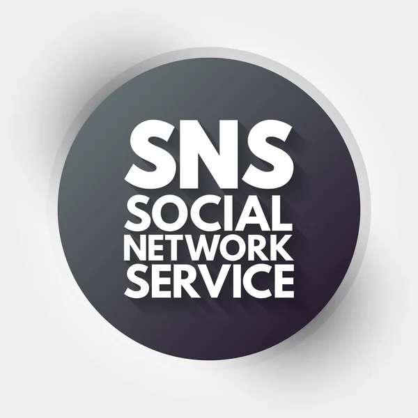 Sns Akronim Layanan Jejaring Sosial Latar Belakang Konsep - Stok Vektor