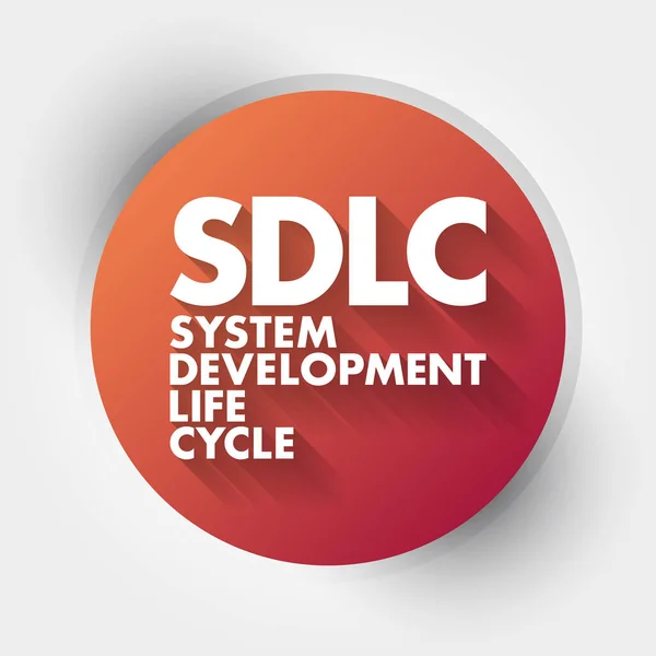 Sdlc Ciclo Vida Desenvolvimento Sistema Acrónimo Fundo Conceito Negócio —  Vetores de Stock