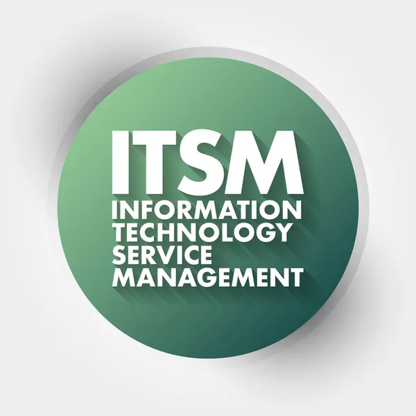 Itsm Information Technology Service Management Akronym Geschäftsidee Hintergrund — Stockvektor