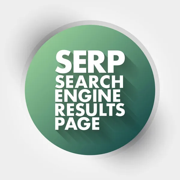 Serp 搜索引擎结果页面首字母缩写 业务概念背景 — 图库矢量图片