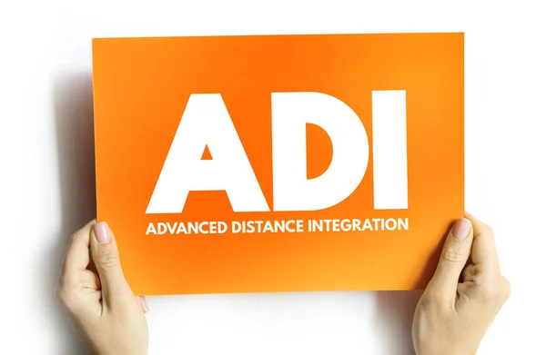 Adi Advanced Distance Integration Acrônimo Cartão Fundo Conceito — Fotografia de Stock