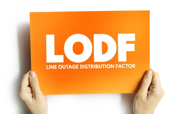 Lodf Line Outage Distribution Factor Acronym Card Abbreviation Concept Background — Stock Photo, Image