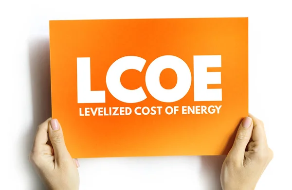 Lcoe Gevelized Cost Energy Acroniem Kaart Afkorting Concept Achtergrond — Stockfoto