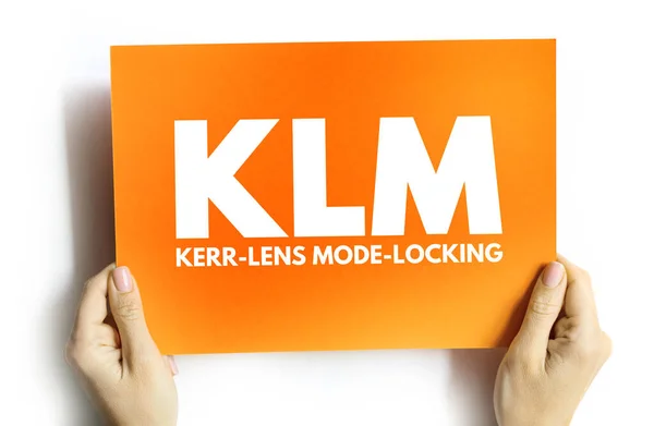 Klm Kerr Lentille Mode Verrouillage Acronyme Sur Carte Abréviation Concept — Photo