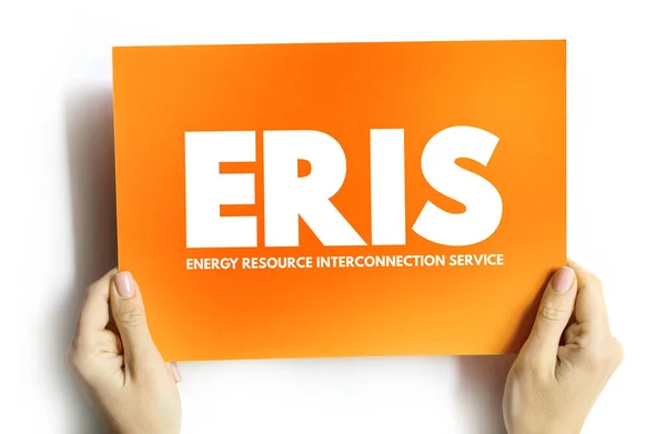 Eris Energy Resource Interconnection Service Acroniem Kaart Achtergrond Afkorting — Stockfoto