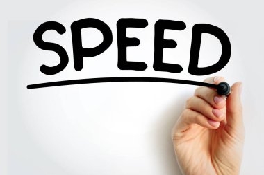 Speed işaretli, kavram arkaplanlı metnin altını çizdi