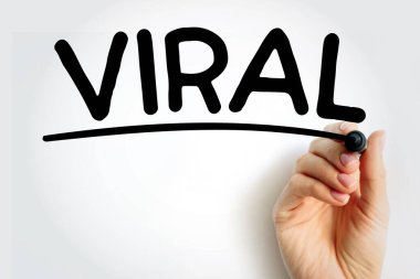 VIRAL işaretleyici, kavram arkaplan içeren altı çizili metin