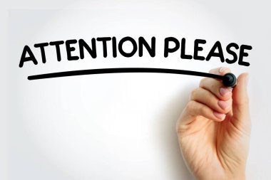 ATTENTION Lütfen altı çizili metin, kavram arkaplan