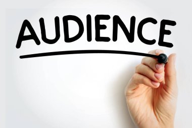 AUDIENCE işaretleyici, kavram arkaplan içeren metnin altını çizdi