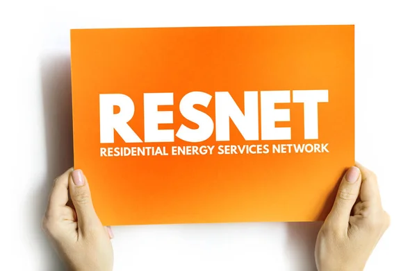 Resnet Residential Energy Services Network Acroniem Kaart Achtergrond Afkorting — Stockfoto