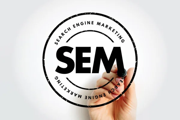 Sem Search Engine Marketing Acronym Business Concept Background — Stock Photo, Image