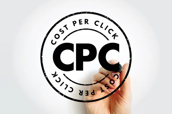 Cpc Kosten Klik Acroniem Zakelijke Concept Achtergrond — Stockfoto