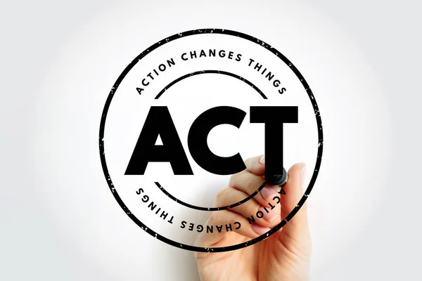 Act Action Changes Rzeczy Akronim Tło Koncepcji Biznesu — Zdjęcie stockowe