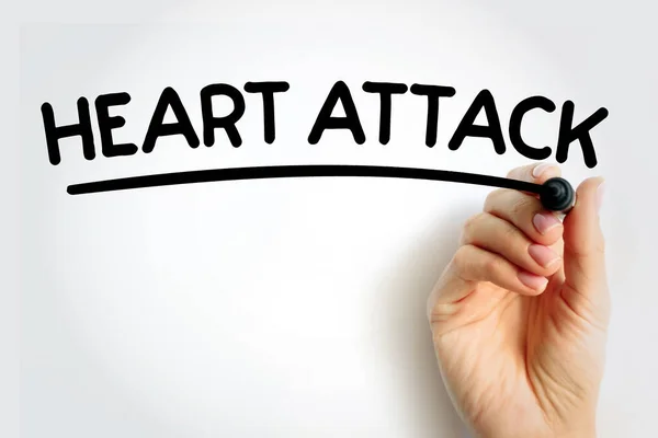 Heart Attack Text Subliniat Marker Fundal Concept — Fotografie, imagine de stoc