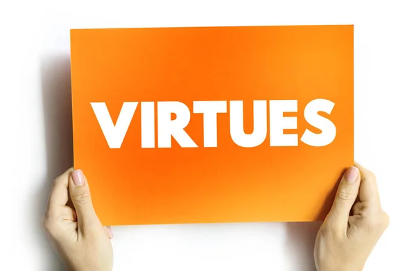 Virtues Text Citat Kort Begrepp Bakgrund — Stockfoto