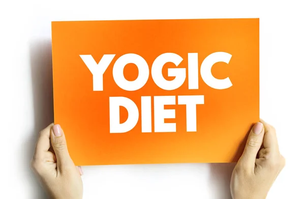 Yogic Dieta Text Citát Kartě Koncept Pozadí — Stock fotografie