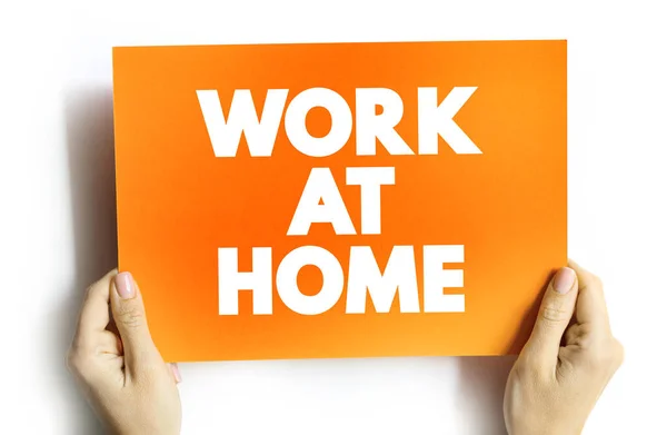 Work Home Text Quote Card Concept Background — Stock Photo, Image