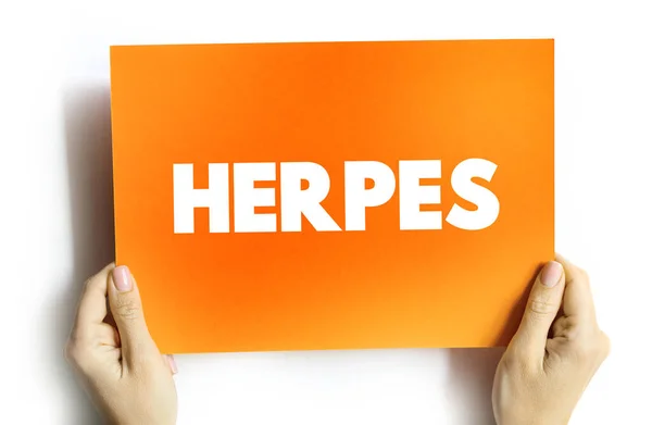 Herpes Text Citace Kartě Zdravotní Koncepce Pozadí — Stock fotografie