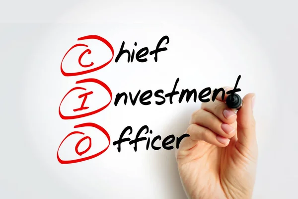 Cio Chief Investment Officer Acronimo Con Marcatore Business Concept Background — Foto Stock