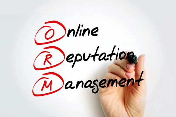 Orm Online Reputation Management Acronym Marker Business Concept Background — Stock Photo, Image