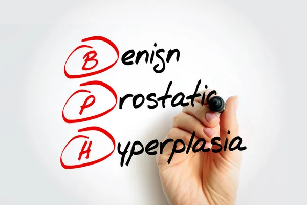 Bph Hiperplasia Prostática Benigna Acrônimo Com Marcador Fundo Conceito Saúde — Fotografia de Stock