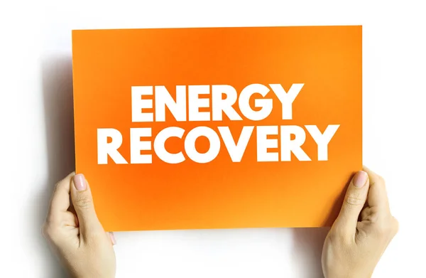 Energy Recovery Text Quote Card Concept Background — Stock Photo, Image