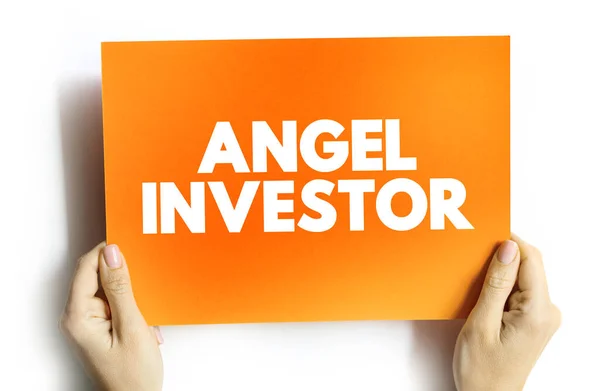 Citação Texto Investidor Anjo Cartão Fundo Conceito Negócio — Fotografia de Stock