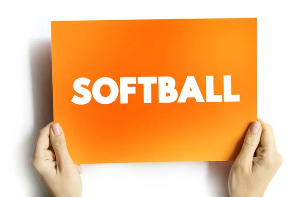 Kartvizitteki Softball Metni Alıntısı Spor Konsepti Arka Planı — Stok fotoğraf