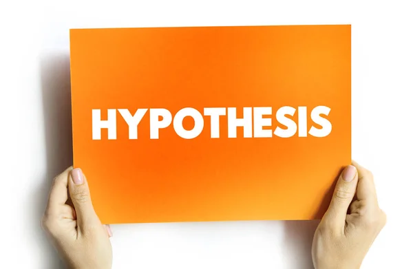 Hypotes Text Citat Kort Utbildning Koncept Bakgrund — Stockfoto