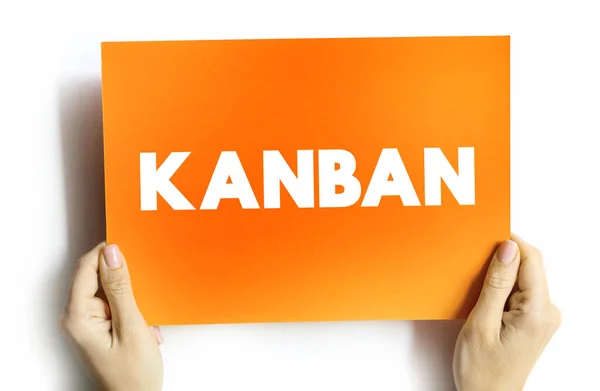 Kanban Cita Texto Tarjeta Concepto Fondo — Foto de Stock