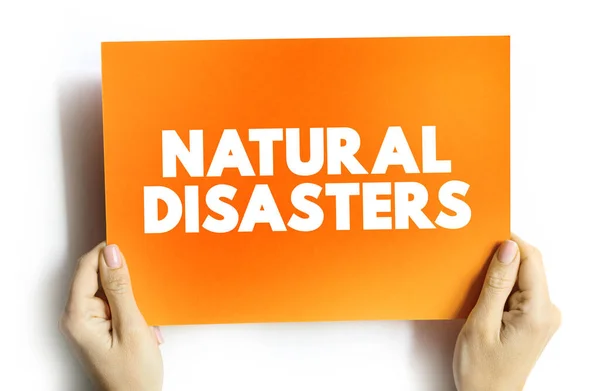 Natural Disasters Text Quote Card Concept Background — Stock Photo, Image