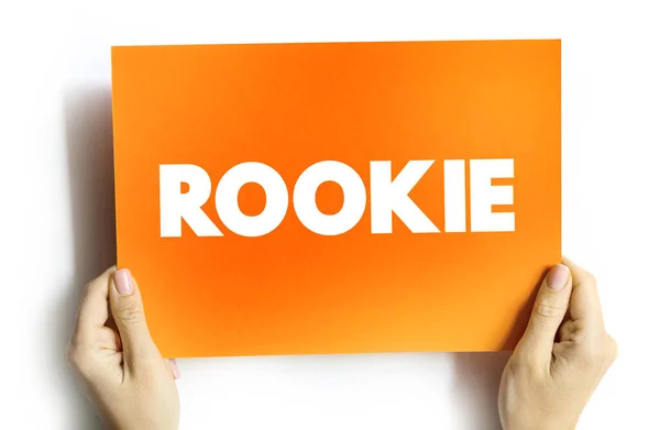 Rookie Tekst Citaat Kaart Concept Achtergrond — Stockfoto