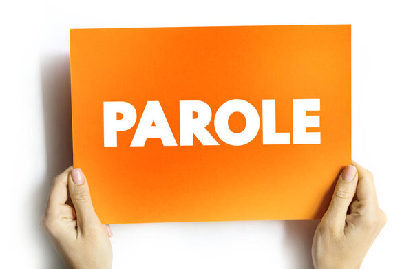 Цитата условно-досрочного освобождения на карте, концептуальный фон