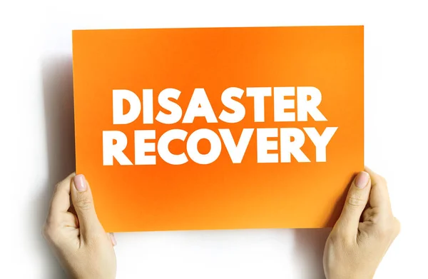 Disaster Recovery Text Card Concept Background — Stock Photo, Image