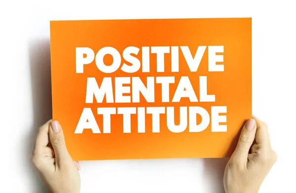 Atitude Mental Positiva Citação Texto Cartão Fundo Conceito — Fotografia de Stock