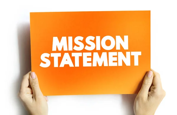 Mission Statement Tekst Citaat Kaart Concept Achtergrond — Stockfoto