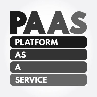PAAS - Hizmet kısaltması olarak platform, teknoloji kavramı arka planı