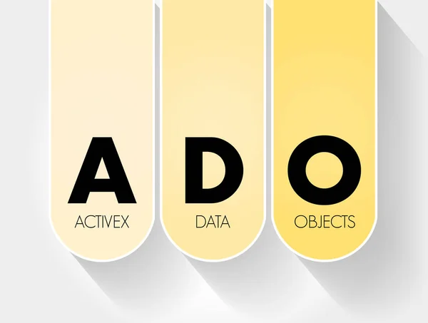 Ado Activex Data Objects Acronym Technology Concept Background — Stock Vector