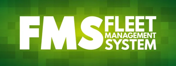 Fms Fleet Management System Acroniem Achtergrond Bedrijfsconcept — Stockvector
