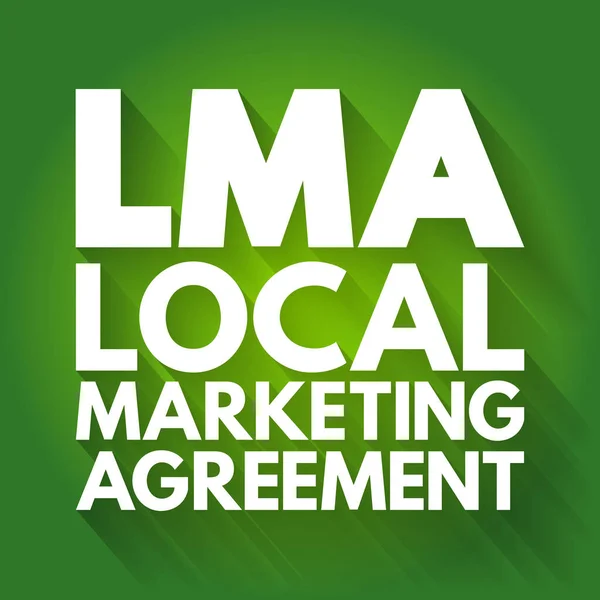 Lma Acordo Marketing Local Sigla Fundo Conceito Negócio — Vetor de Stock