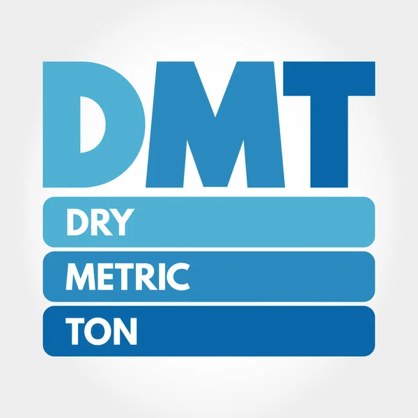 Dmt Dry Metric Ton Acronym Business Concepts Background — 스톡 벡터