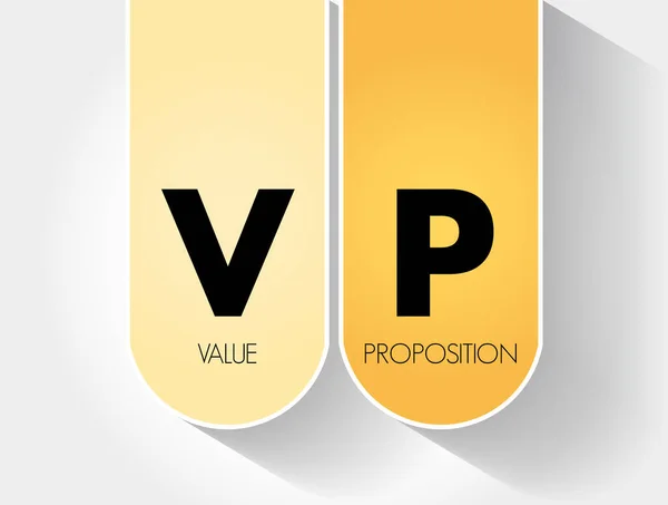 Value Proposition Acronym Business Concept Background — 图库矢量图片