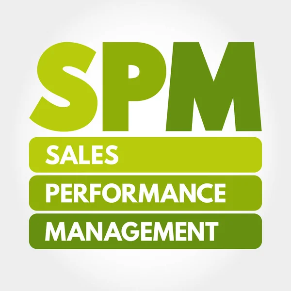 Spm Сокращение Sales Performance Management Предпосылки Создания Бизнес Концепции — стоковый вектор