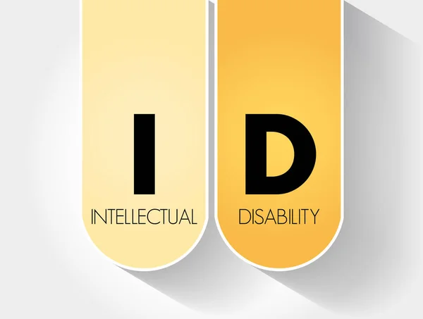 Acrónimo Discapacidad Intelectual Antecedentes Concepto Médico — Vector de stock