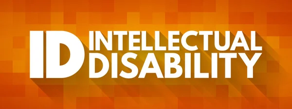 Acronimo Intellectual Disability Background Concettuale Medico — Vettoriale Stock
