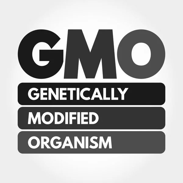 Gmo Γενετικά Τροποποιημένο Αρκτικόλεξο Του Οργανισμού Υπόβαθρο Έννοιας — Διανυσματικό Αρχείο